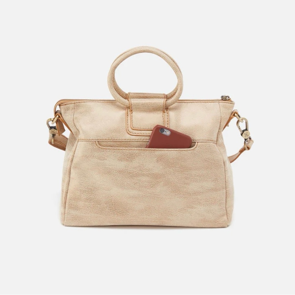 HOBO Women’s Shelia Medium Satchel. Metallic Leather/ Gold Leaf. Like New.